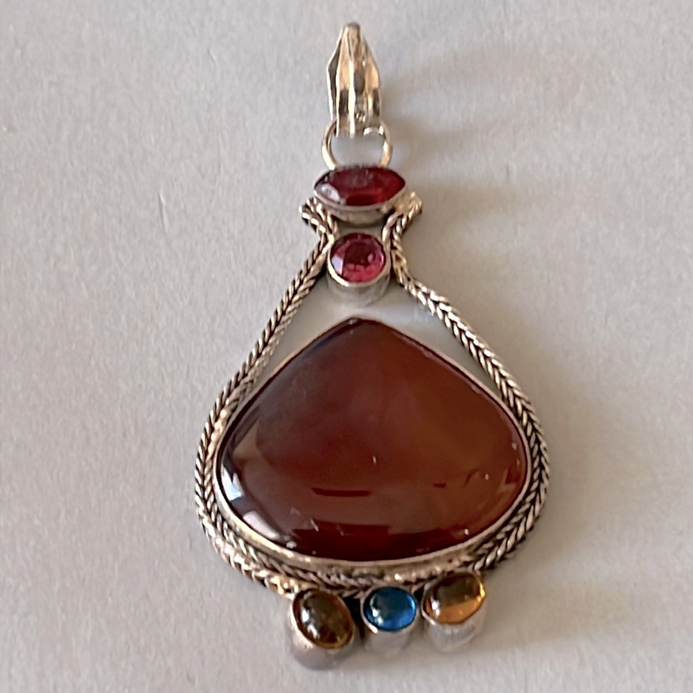 925 Sterling Silver Natural Stone pendant